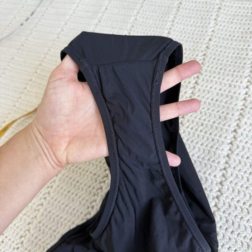 Tory Burch Women’s Size L Gemini Link Black One Piece Swimsuit Plunge Halter - Picture 12 of 12